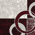 10' Red And White Abstract Runner Rug